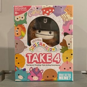 Squishmallow Take 4 card game exclusive Benny the Bigfoot clip NIB NWT